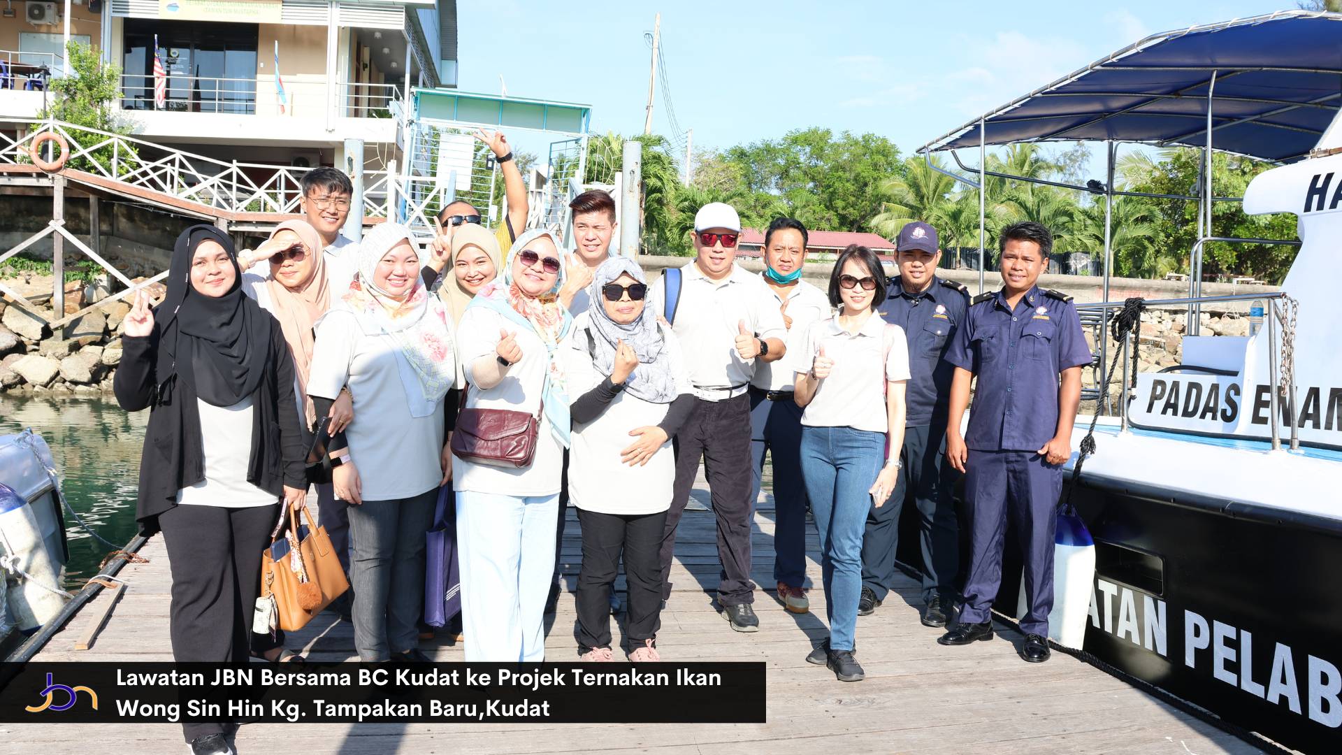 Lawatan Jabatan Bendahari Negeri bersama Bendahari Cawangan Kudat ke Projek Ternakan Ikan Wong Sin Hin Kg Tampakan Baru, Kudat